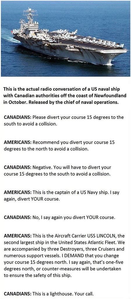 This US Navy Conversation May Not be True, But It's Internet Gold - TechEBlog