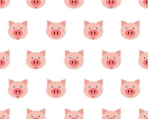 Vector illustration of cute face pigs isolated on white background. 614704 Vector Art at Vecteezy