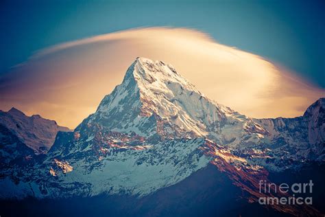 ANNAPURNA Sunrise Himalayas mountains Photograph by Raimond Klavins - Fine Art America