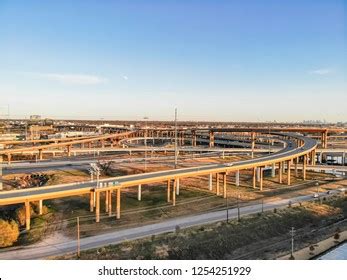 Aerial View Stack Interchange Elevated Highway Stock Photo 1254251929 ...