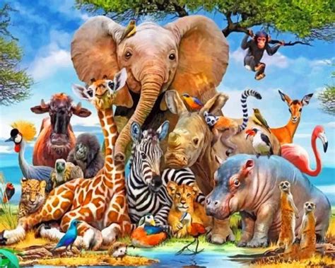 Wild Animals Paint By Numbers - Numeral Paint Kit