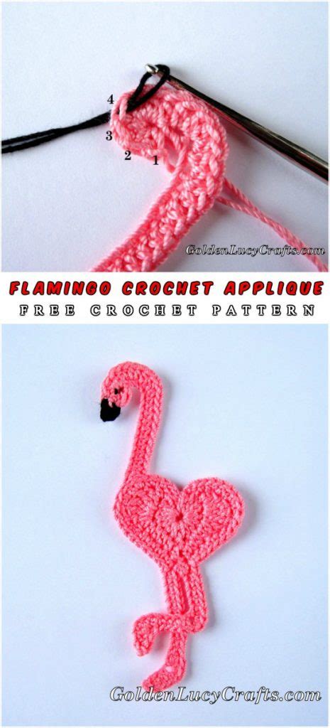 Flamingo Crochet Applique - Styles Idea