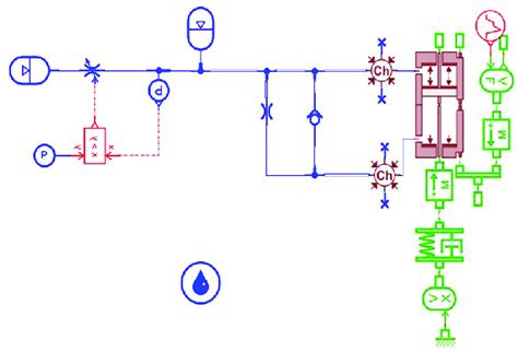 Two-stage pressure hydro-pneumatic suspension model. | Download ...