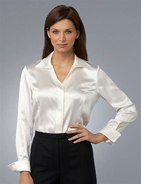 White satin blouse, Satin blouses, Beautiful blouses