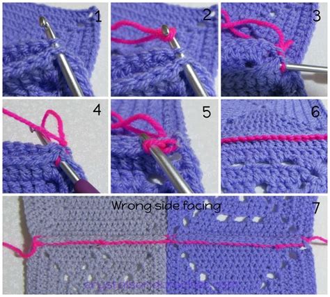 Slip Stitch Joins - Crystals & Crochet | Slip stitch, Joining crochet ...