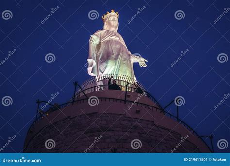 Our Lady of Lebanon Statue in Harissa Town Editorial Photo - Image of ...