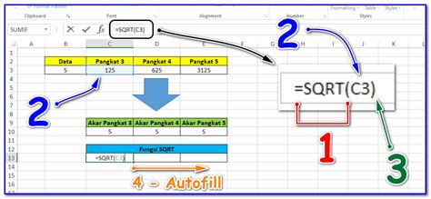 Rumus Kuadrat dan Akar Pangkat Berapapun Pada Excel - M Jurnal