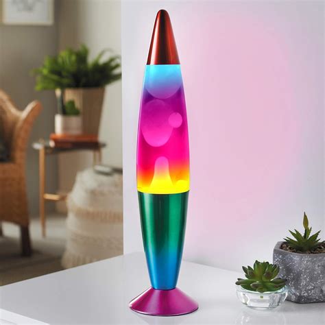 Global Gizmos 55149 16” Rainbow Lava Lamp | Retro Nostalgia | Relaxing Mood Light | Decorative ...