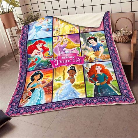 Disney Princess Fleece Blanket Quilt Disney Bedding Decor | Etsy