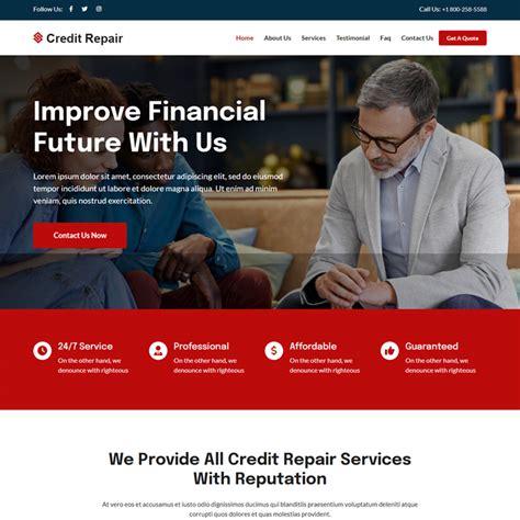 Credit Repair Website Templates Wordpress