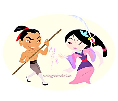 Walt Disney fan Art - Captain Li Shang & Fa Mulan - personnages de Walt ...