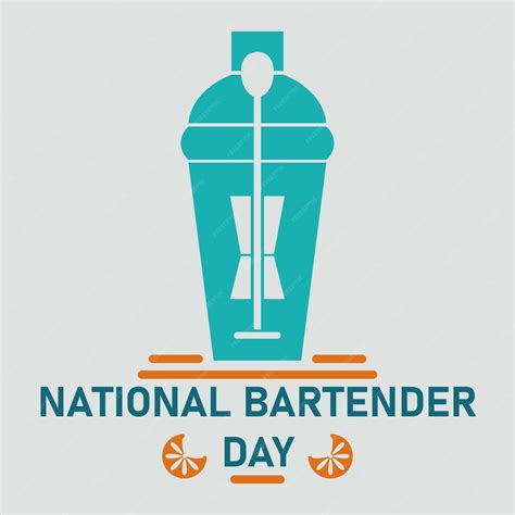 Premium Vector | National Bartender Day background