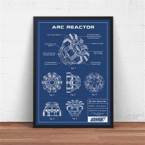 Arc Reactor Blueprint Art Iron Man Movie Poster Printable | Etsy Iron Man Movie Poster, Planer ...