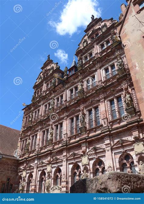 Historic Ruins of Heidelberg Castle in Germany Stock Photo - Image of knights, clouds: 158541072