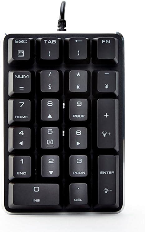 Amazon.com: Qisan Mechanical Gaming Numeric Keypad/Keyboard 21 Keys ...