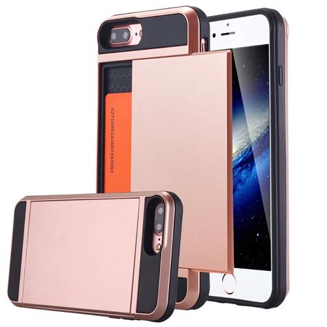 For iPhone 7/7 Case, Sliding Card Holder iPhone 7 Hidden Wallet Case ...