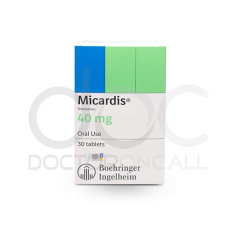 Buy Micardis 40mg Tablet 10s (strip)- Uses, Dosage, Side Effects, Instructions - DoctorOnCall