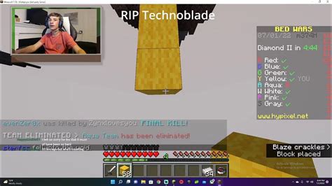 RIP Technoblade (BedWars) - YouTube