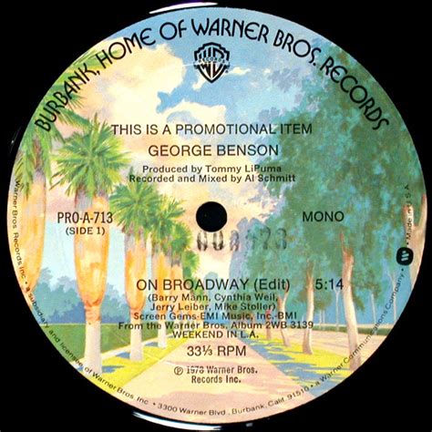 George Benson – On Broadway (1978, Vinyl) - Discogs