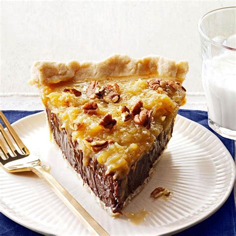 Coconut-Pecan German Chocolate Pie Recipe | Taste of Home