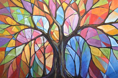 Abstract Tree Paintings - Painting Watercolor