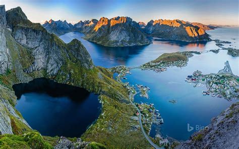 du village de Reine sur l’île de Moskenesoya, Norvège-2017 Bing Fonds d'écran Aperçu ...