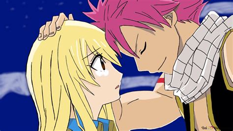 Fairy Tail Wallpaper Natsu Lucy Kiss