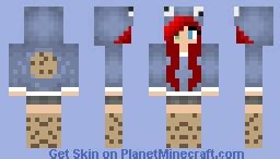 Cookie Monster Girl (Cookie Girl) [I♥Sugar Series] Minecraft Skin