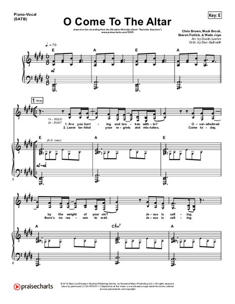 O Come To The Altar (Acoustic) Sheet Music PDF (Elevation Worship) - PraiseCharts