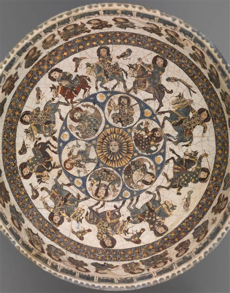 Seljuk Bowl with Astronomical and Royal Figures. Metropolitan Museum of Art, New York, 57.36.4.