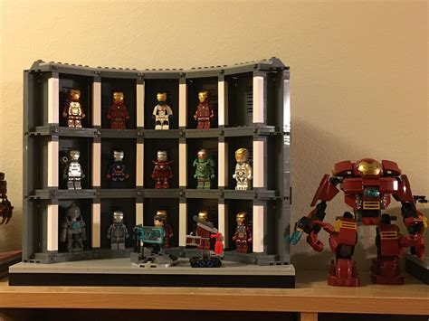 My Lego Iron Man Hall of Armor, featuring all of the readily available official armor variants ...