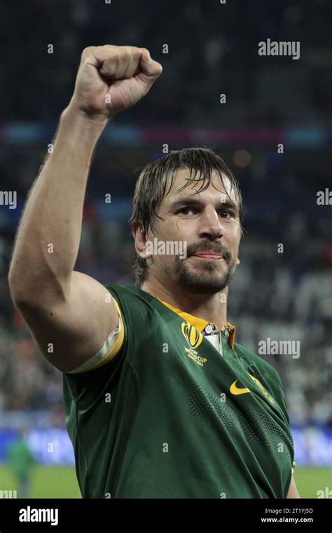 Eben Etzebeth of South Africa salutes the supporters following the World Cup 2023, Quarter-final ...