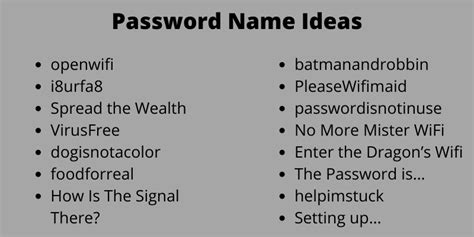 400 Strong Password Name Ideas And Suggestions