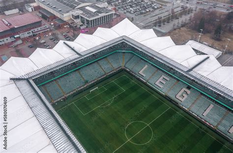 Warsaw, Poland - March 2023: Aerial view of the Polish Army Stadium ...