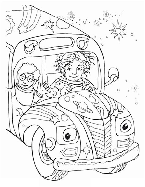 Magic School Bus Coloring Pages Free