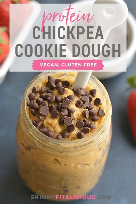 Protein Chickpea Cookie Dough! This eggless no bake cookie dough is ...