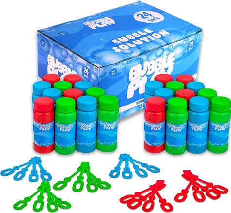 Amazon.com: BubblePlay Bubble Blower Bottles with Wands - 24 Pack 2 Oz Bottles of Bubble ...