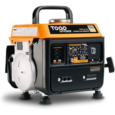 TogoPower Portable Generator, 1000W Gasoline Powered Generator for ...