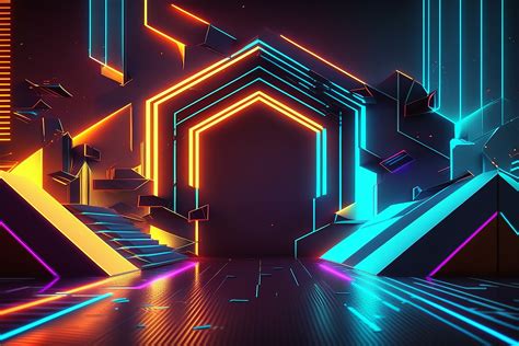 Neon Tech Background Graphic by Motin · Creative Fabrica