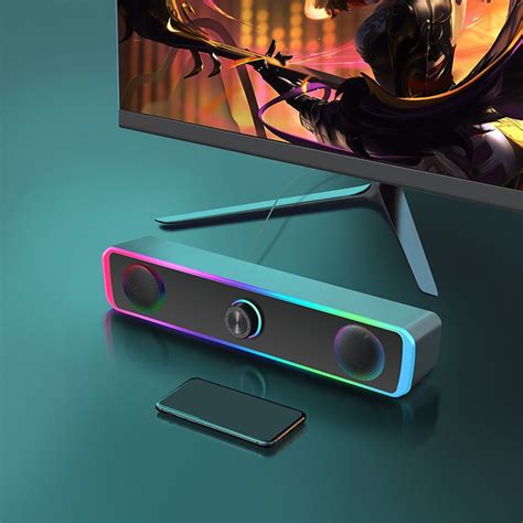 Computer Speakers for Desktop Monitor, USB Powered PC Speakers with RGB ...