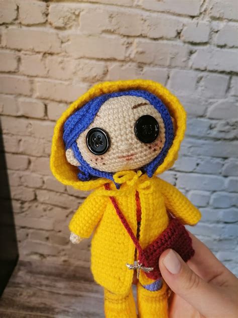 Coraline Doll, Amigurumi Doll, Crochet Doll,girl Room Decor, 20 Cm Tall, Handmade Gift ...