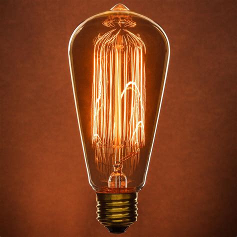 Sunlite 60 Watt Antique Edison Style S19 Incandescent Bulb, Medium Bas — Bulb Center