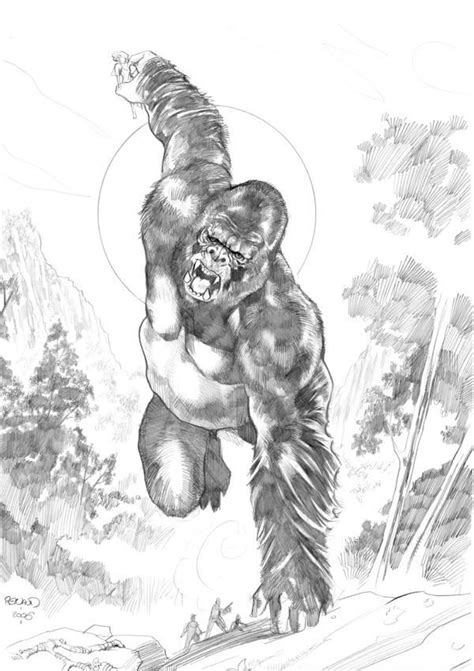 King Kong Drawing Images : Paulrenaud Renaud Gorilla Affen Gorilas ...