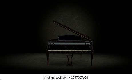 Black Grand Piano Dark Room Background Stock Photo 1218963319 | Shutterstock