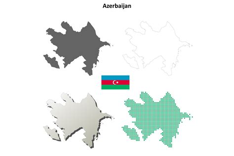 Azerbaijan Outline Map Set Graphic by davidzydd · Creative Fabrica