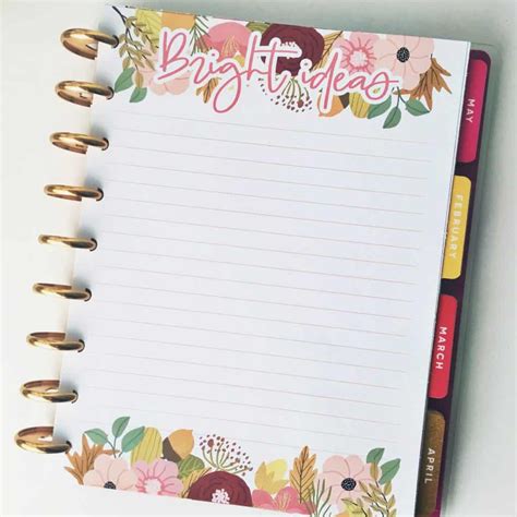 Notes Free Printable Happy Planner Inserts Lovely Planner - Riset