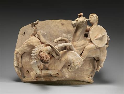 Terracotta relief probably from a funnel vase | Greek, South Italian ...