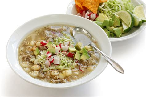 White Pozole Mexican Soup Cuisine Stock Photo - Download Image Now - iStock