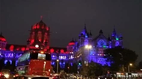 Mumbai CSMT Railway station in night time..#mumbai.. more videos like ...