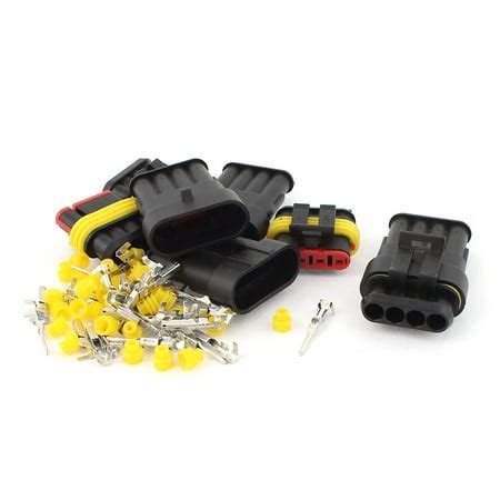 4 Set HID 4P Way Sealed Waterproof Electrical Wire Connector | Walmart ...